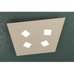 NOTE PLAFONIERA 4 LUCI MODERNA IN METALLO 3 COLORI CM 23X24 LAMPADINE ATTACCO GX53 Top Light Illuminazione - Cristalensi Shop On