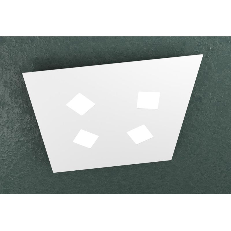 NOTE PLAFONIERA 4 LUCI MODERNA IN METALLO 3 COLORI CM 23X24 LAMPADINE ATTACCO GX53 Top Light Illuminazione - Cristalensi Shop On