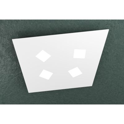 NOTE PLAFONIERA 4 LUCI MODERNA IN METALLO 3 COLORI CM 23X24 LAMPADINE ATTACCO GX53 Top Light Illuminazione - Cristalensi Shop On