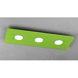 PATH PLAFONIERA RETTANGOLARE 3 COLORI CON 3 LUCI IN VETRO CON LAMPADINE ATTACCO GX53 SOSTITUIBILI Top Light Illuminazione - Cris 2