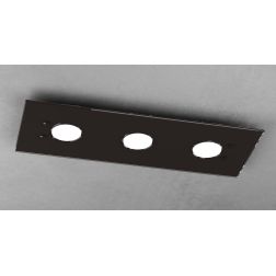 PATH PLAFONIERA RETTANGOLARE 3 COLORI CON 3 LUCI IN VETRO CON LAMPADINE ATTACCO GX53 SOSTITUIBILI Top Light Illuminazione - Cris