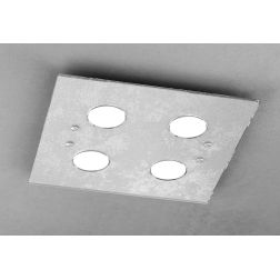 PATH PLAFONIERA IN 5 COLORI MODERNA CON 4 LUCI IN VETRO CON LAMPADINE ATTACCO GX53 SOSTITUIBILI Top Light Illuminazione - Crista