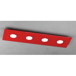 PATH PLAFONIERA RETTANGOLARE 5 COLORI CON 4 LUCI IN VETRO CON LAMPADINE ATTACCO GX53 SOSTITUIBILI Top Light Illuminazione - Cris 2