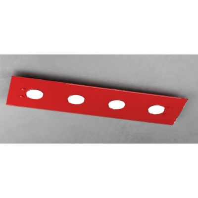 PATH PLAFONIERA RETTANGOLARE 5 COLORI CON 4 LUCI IN VETRO CON LAMPADINE ATTACCO GX53 SOSTITUIBILI Top Light Illuminazione - Cris