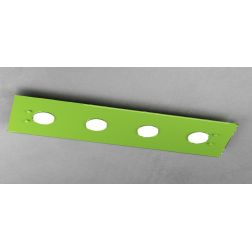 PATH PLAFONIERA RETTANGOLARE 5 COLORI CON 4 LUCI IN VETRO CON LAMPADINE ATTACCO GX53 SOSTITUIBILI Top Light Illuminazione - Cris