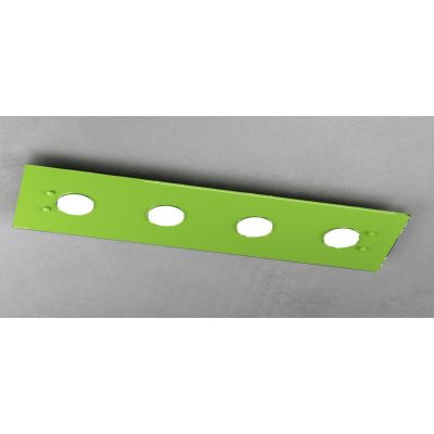 PATH PLAFONIERA RETTANGOLARE 5 COLORI CON 4 LUCI IN VETRO CON LAMPADINE ATTACCO GX53 SOSTITUIBILI Top Light Illuminazione - Cris