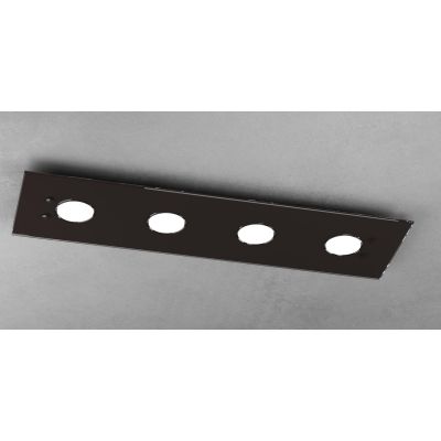 PATH PLAFONIERA RETTANGOLARE 5 COLORI CON 4 LUCI IN VETRO CON LAMPADINE ATTACCO GX53 SOSTITUIBILI Top Light Illuminazione - Cris