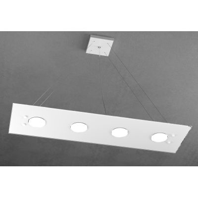 PATH SOSPENSIONE RETTANGOLARE LUCE SOPRA E SOTTO 5 COLORI CON 7 LUCI IN VETRO LAMPADINE GX53 Top Light Illuminazione - Cristalen