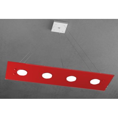 PATH SOSPENSIONE RETTANGOLARE LUCE SOPRA E SOTTO 5 COLORI CON 7 LUCI IN VETRO LAMPADINE GX53 Top Light Illuminazione - Cristalen