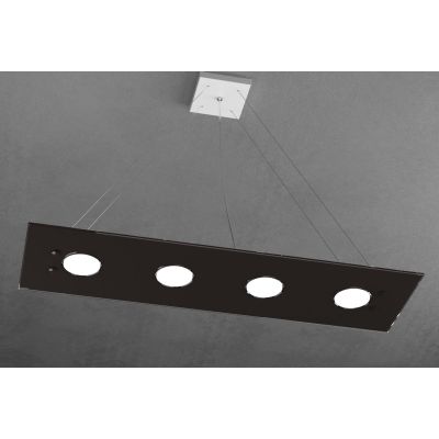 PATH SOSPENSIONE RETTANGOLARE LUCE SOPRA E SOTTO 5 COLORI CON 7 LUCI IN VETRO LAMPADINE GX53 Top Light Illuminazione - Cristalen