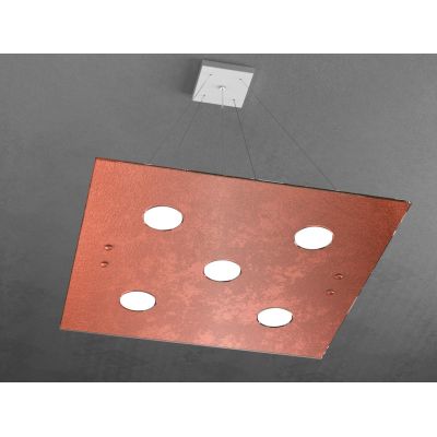 PATH SOSPENSIONE DOPPIA ILLUMINAZIONE 8 COLORI CON 7 LUCI IN VETRO CON LAMPADINE GX53 SOSTITUIBILI Top Light Illuminazione - Cri