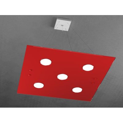 PATH SOSPENSIONE DOPPIA ILLUMINAZIONE 8 COLORI CON 7 LUCI IN VETRO CON LAMPADINE GX53 SOSTITUIBILI Top Light Illuminazione - Cri