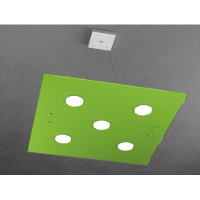 PATH SOSPENSIONE DOPPIA ILLUMINAZIONE 8 COLORI CON 7 LUCI IN VETRO CON LAMPADINE GX53 SOSTITUIBILI Top Light Illuminazione - Cri