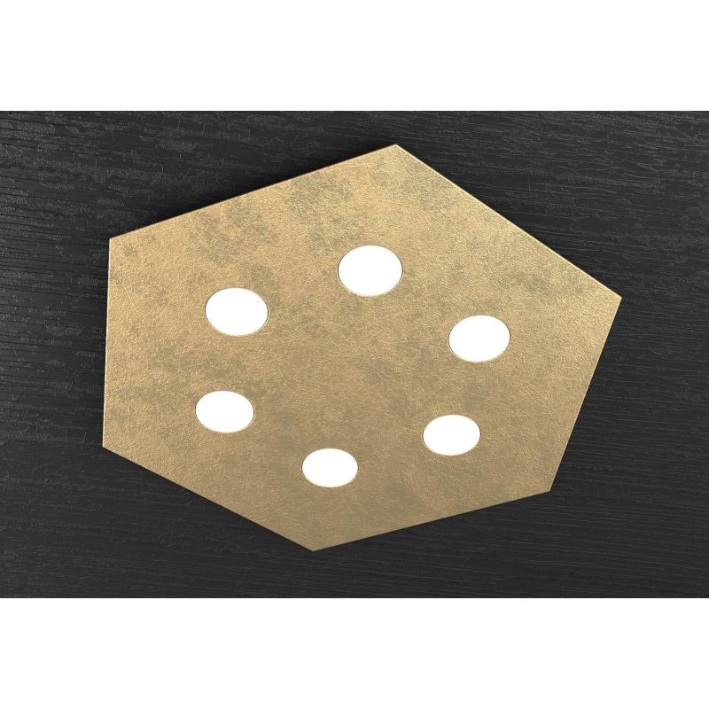 HEXAGON PLAFONIERA ESAGONALE 6 LUCI IN METALLO 8 FINITURE COLORE LAMPADINE GX53 Top Light Illuminazione - Cristalensi Shop Onlin