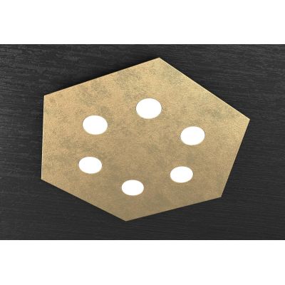 HEXAGON PLAFONIERA ESAGONALE 6 LUCI IN METALLO 8 FINITURE COLORE LAMPADINE GX53 Top Light Illuminazione - Cristalensi Shop Onlin