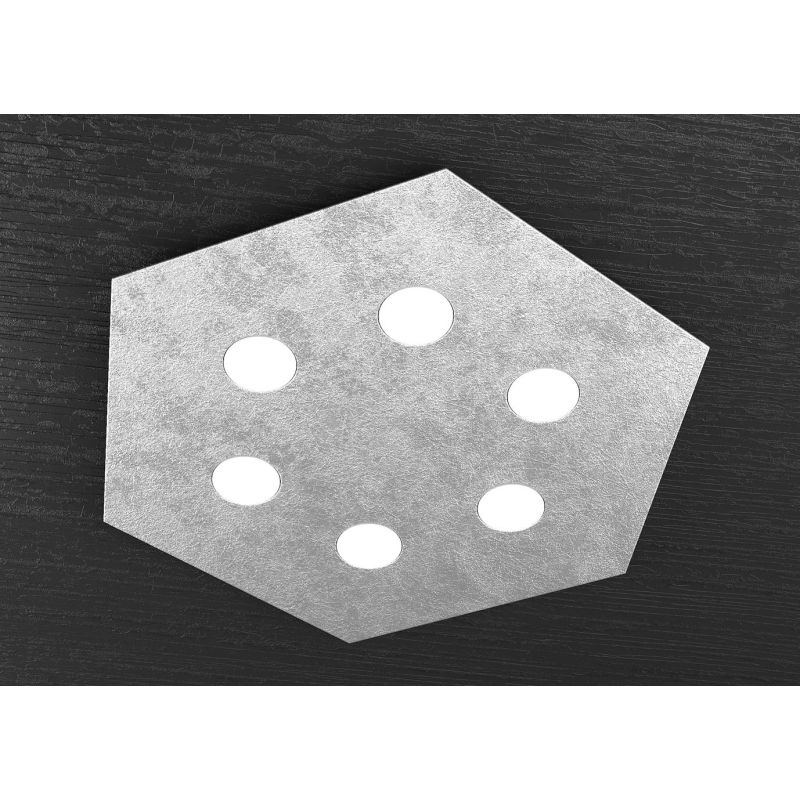 HEXAGON PLAFONIERA ESAGONALE 6 LUCI IN METALLO 8 FINITURE COLORE LAMPADINE GX53 Top Light Illuminazione - Cristalensi Shop Onlin