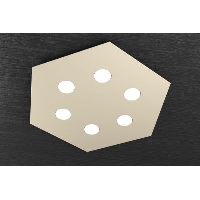 HEXAGON PLAFONIERA ESAGONALE 6 LUCI IN METALLO 8 FINITURE COLORE LAMPADINE GX53 Top Light Illuminazione - Cristalensi Shop Onlin