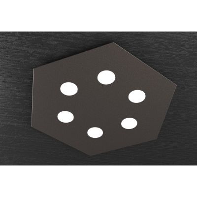 HEXAGON PLAFONIERA ESAGONALE 6 LUCI IN METALLO 8 FINITURE COLORE LAMPADINE GX53 Top Light Illuminazione - Cristalensi Shop Onlin