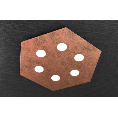 HEXAGON PLAFONIERA ESAGONALE 6 LUCI IN METALLO 8 FINITURE COLORE LAMPADINE GX53 Top Light Illuminazione - Cristalensi Shop Onlin