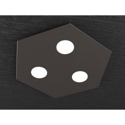 HEXAGON PLAFONIERA ESAGONALE 3 LUCI IN METALLO IN 8 FINITURE COLORE LAMPADINE ATTACCO GX53 Top Light Illuminazione - Cristalensi