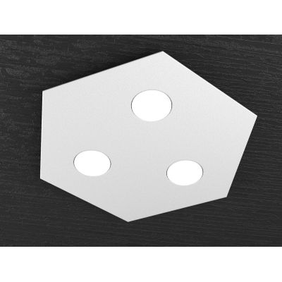 HEXAGON PLAFONIERA ESAGONALE 3 LUCI IN METALLO IN 8 FINITURE COLORE LAMPADINE ATTACCO GX53 Top Light Illuminazione - Cristalensi