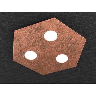 HEXAGON PLAFONIERA ESAGONALE 3 LUCI IN METALLO IN 8 FINITURE COLORE LAMPADINE ATTACCO GX53 Top Light Illuminazione - Cristalensi