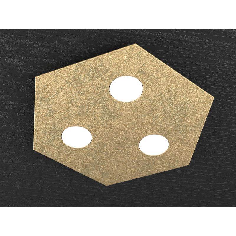 HEXAGON PLAFONIERA ESAGONALE 3 LUCI IN METALLO IN 8 FINITURE COLORE LAMPADINE ATTACCO GX53 Top Light Illuminazione - Cristalensi