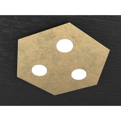 HEXAGON PLAFONIERA ESAGONALE 3 LUCI IN METALLO IN 8 FINITURE COLORE LAMPADINE ATTACCO GX53 Top Light Illuminazione - Cristalensi