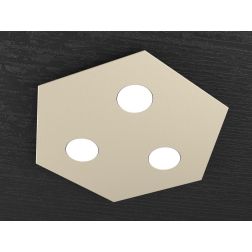 HEXAGON PLAFONIERA ESAGONALE 3 LUCI IN METALLO IN 8 FINITURE COLORE LAMPADINE ATTACCO GX53 Top Light Illuminazione - Cristalensi 2