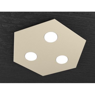HEXAGON PLAFONIERA ESAGONALE 3 LUCI IN METALLO IN 8 FINITURE COLORE LAMPADINE ATTACCO GX53 Top Light Illuminazione - Cristalensi
