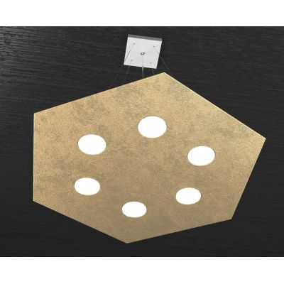 HEXAGON SOSPENSIONE ESAGONALE 7 LUCI IN METALLO IN 8 FINITURE COLORE LAMPADINE ATTACCO GX53 Top Light Illuminazione - Cristalens