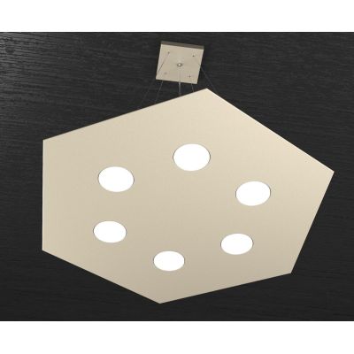 HEXAGON SOSPENSIONE ESAGONALE 7 LUCI IN METALLO IN 8 FINITURE COLORE LAMPADINE ATTACCO GX53 Top Light Illuminazione - Cristalens