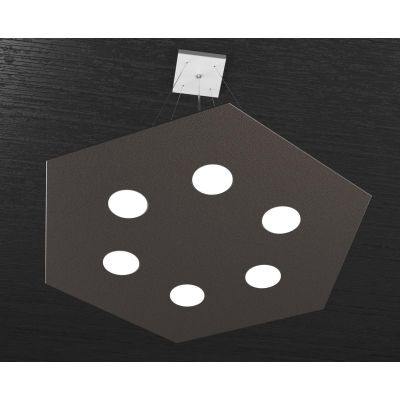 HEXAGON SOSPENSIONE ESAGONALE 7 LUCI IN METALLO IN 8 FINITURE COLORE LAMPADINE ATTACCO GX53 Top Light Illuminazione - Cristalens