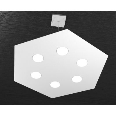 HEXAGON SOSPENSIONE ESAGONALE 7 LUCI IN METALLO IN 8 FINITURE COLORE LAMPADINE ATTACCO GX53 Top Light Illuminazione - Cristalens