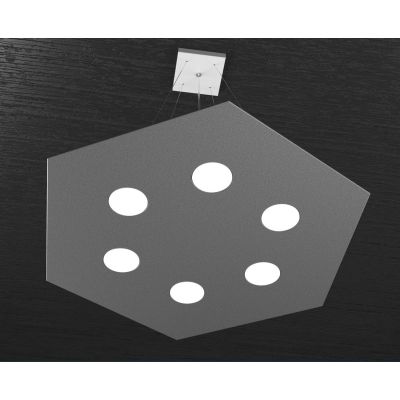 HEXAGON SOSPENSIONE ESAGONALE 7 LUCI IN METALLO IN 8 FINITURE COLORE LAMPADINE ATTACCO GX53 Top Light Illuminazione - Cristalens