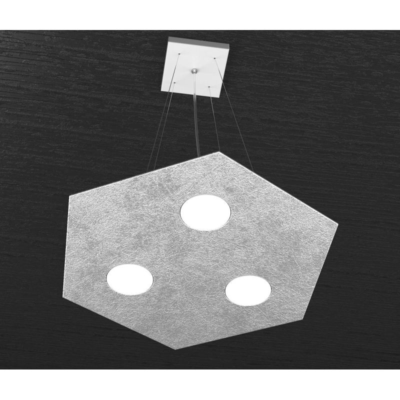 HEXAGON SOSPENSIONE ESAGONALE 4 LUCI IN METALLO IN 8 FINITURE COLORE LAMPADINE ATTACCO GX53 Top Light Illuminazione - Cristalens