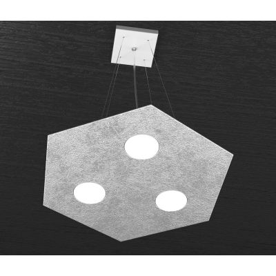 HEXAGON SOSPENSIONE ESAGONALE 4 LUCI IN METALLO IN 8 FINITURE COLORE LAMPADINE ATTACCO GX53 Top Light Illuminazione - Cristalens