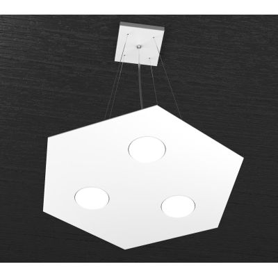 HEXAGON SOSPENSIONE ESAGONALE 4 LUCI IN METALLO IN 8 FINITURE COLORE LAMPADINE ATTACCO GX53 Top Light Illuminazione - Cristalens