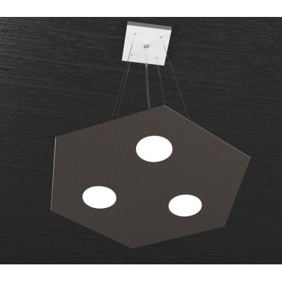 HEXAGON SOSPENSIONE ESAGONALE 4 LUCI IN METALLO IN 8 FINITURE COLORE LAMPADINE ATTACCO GX53 Top Light Illuminazione - Cristalens