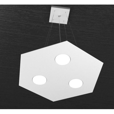 HEXAGON SOSPENSIONE ESAGONALE 4 LUCI IN METALLO IN 8 FINITURE COLORE LAMPADINE ATTACCO GX53 Top Light Illuminazione - Cristalens