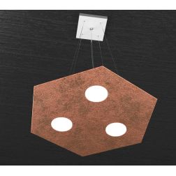 HEXAGON SOSPENSIONE ESAGONALE 4 LUCI IN METALLO IN 8 FINITURE COLORE LAMPADINE ATTACCO GX53 Top Light Illuminazione - Cristalens 2