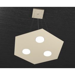 HEXAGON SOSPENSIONE ESAGONALE 4 LUCI IN METALLO IN 8 FINITURE COLORE LAMPADINE ATTACCO GX53 Top Light Illuminazione - Cristalens