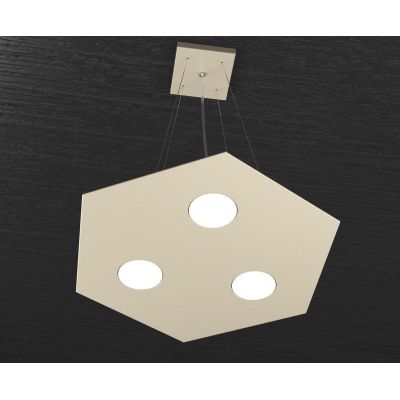 HEXAGON SOSPENSIONE ESAGONALE 4 LUCI IN METALLO IN 8 FINITURE COLORE LAMPADINE ATTACCO GX53 Top Light Illuminazione - Cristalens