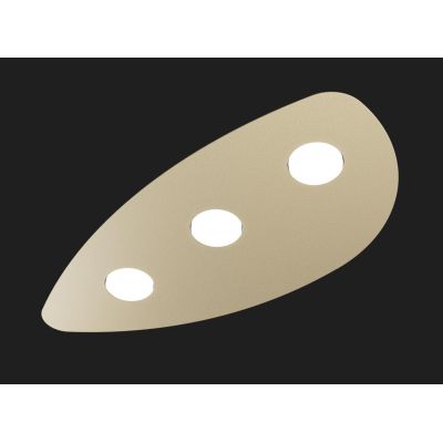 SHAPE PLAFONIERA MODERNA BIANCA GRIGIA O SABBIA CON 3 LUCI IN METALLO CON LAMPADINE GX53 Top Light Illuminazione - Cristalensi S