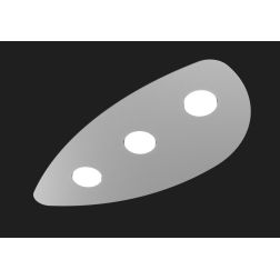 SHAPE PLAFONIERA MODERNA BIANCA GRIGIA O SABBIA CON 3 LUCI IN METALLO CON LAMPADINE GX53 Top Light Illuminazione - Cristalensi S 2