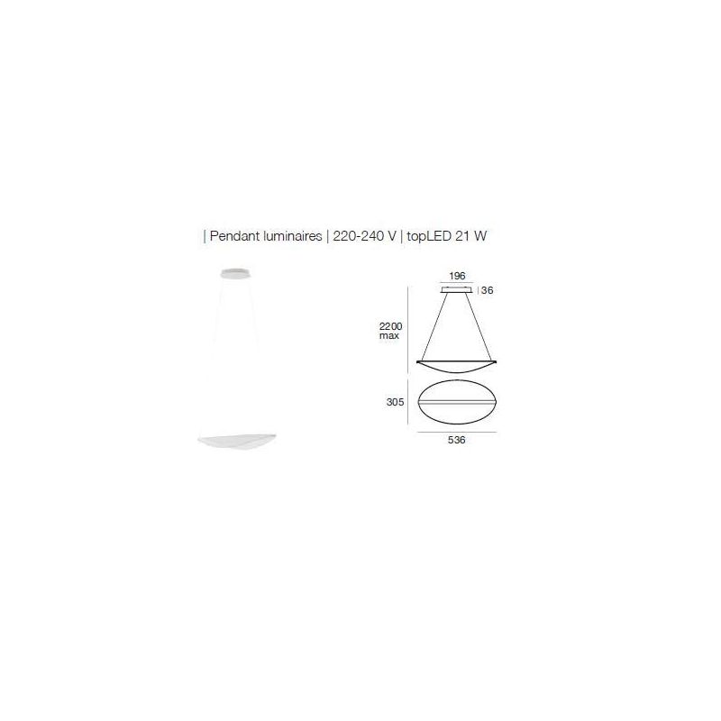 DIPHY LAMPADARIO SOSPENSIONE LED 21W 3000K ULTRAMODERNO LINEA LIGHT STILNOVO MA&DE - Cristalensi Shop Online