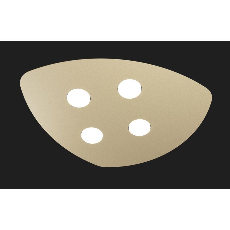 SHAPE PLAFONIERA BIANCA GRIGIA O SABBIA CON 4 LUCI MODERNA IN METALLO CON LAMPADINE GX53 Top Light Illuminazione - Cristalensi S