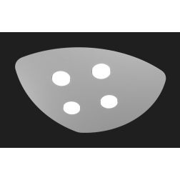 SHAPE PLAFONIERA BIANCA GRIGIA O SABBIA CON 4 LUCI MODERNA IN METALLO CON LAMPADINE GX53 Top Light Illuminazione - Cristalensi S