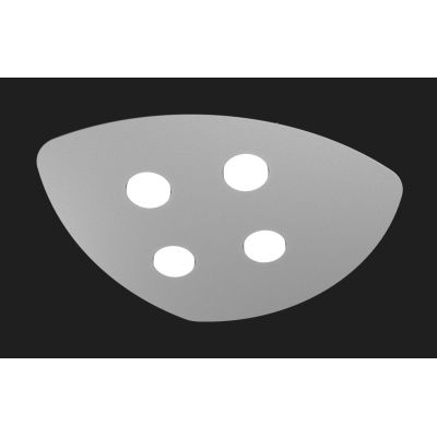 SHAPE PLAFONIERA BIANCA GRIGIA O SABBIA CON 4 LUCI MODERNA IN METALLO CON LAMPADINE GX53 Top Light Illuminazione - Cristalensi S