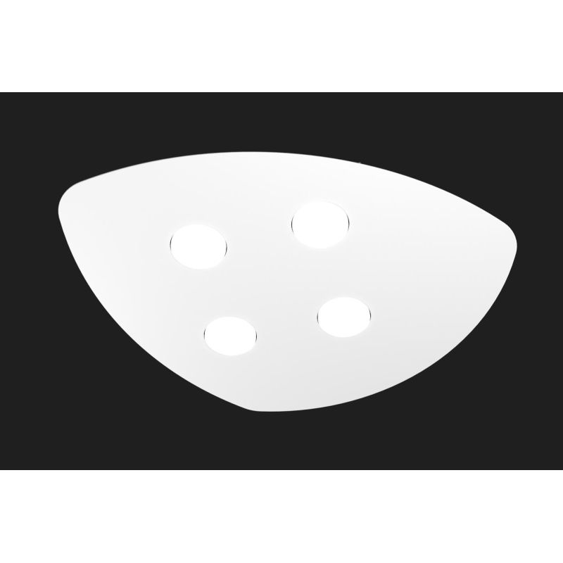 SHAPE PLAFONIERA BIANCA GRIGIA O SABBIA CON 4 LUCI MODERNA IN METALLO CON LAMPADINE GX53 Top Light Illuminazione - Cristalensi S